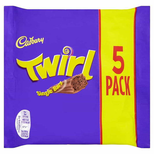 British Cadbury Twirl 5pk 20x107.5g