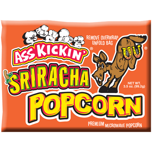 Ass Kickin' Microwave Popcorn Sriracha Single x12