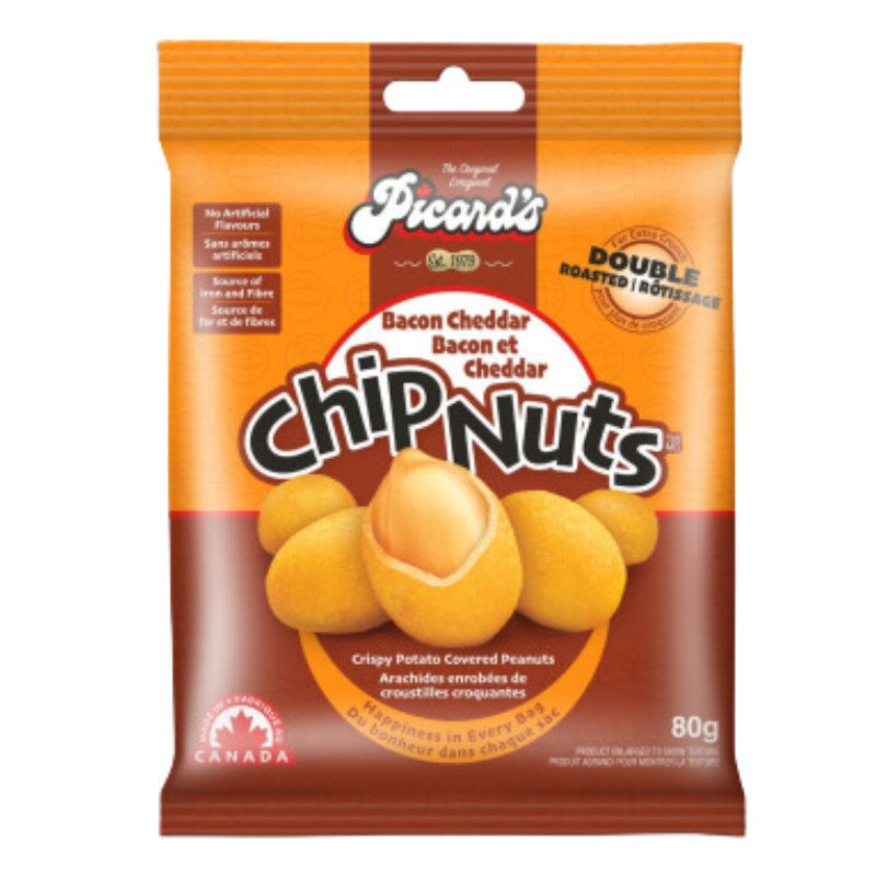 Picard's Chip Nuts Bacon Cheddar 12x80g