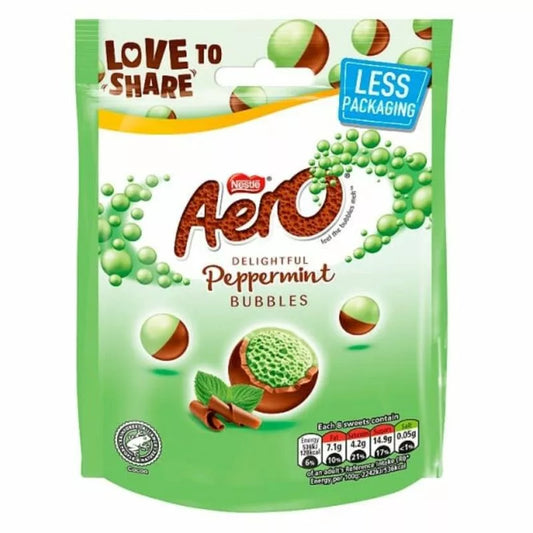 Nestle Aero Peppermint Bubbles Pouch 8x92g