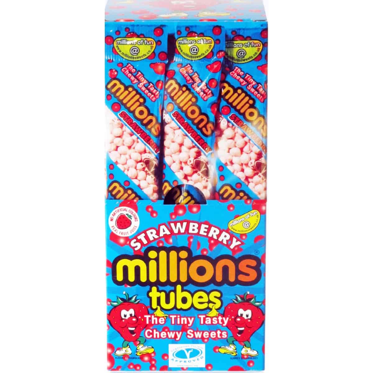 Millions Tubes Strawberry 12x60g